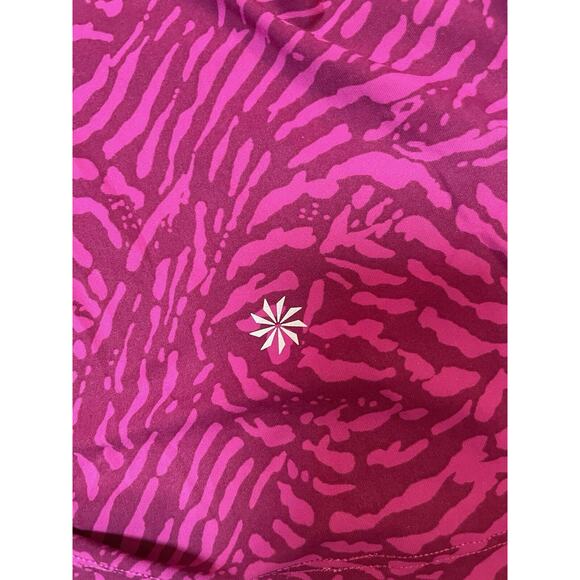 Athleta Purple Top Athletic Womens Sz XS Abstract Striped Print Stretch‎ - Picture 6 of 8